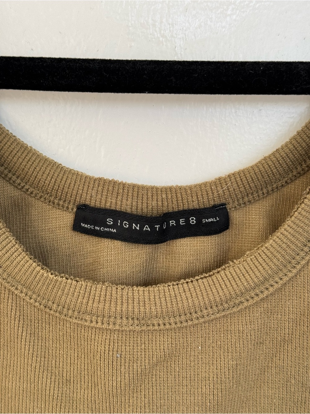 Olive Ribbed Cropped Tank - Picture 4 of 6